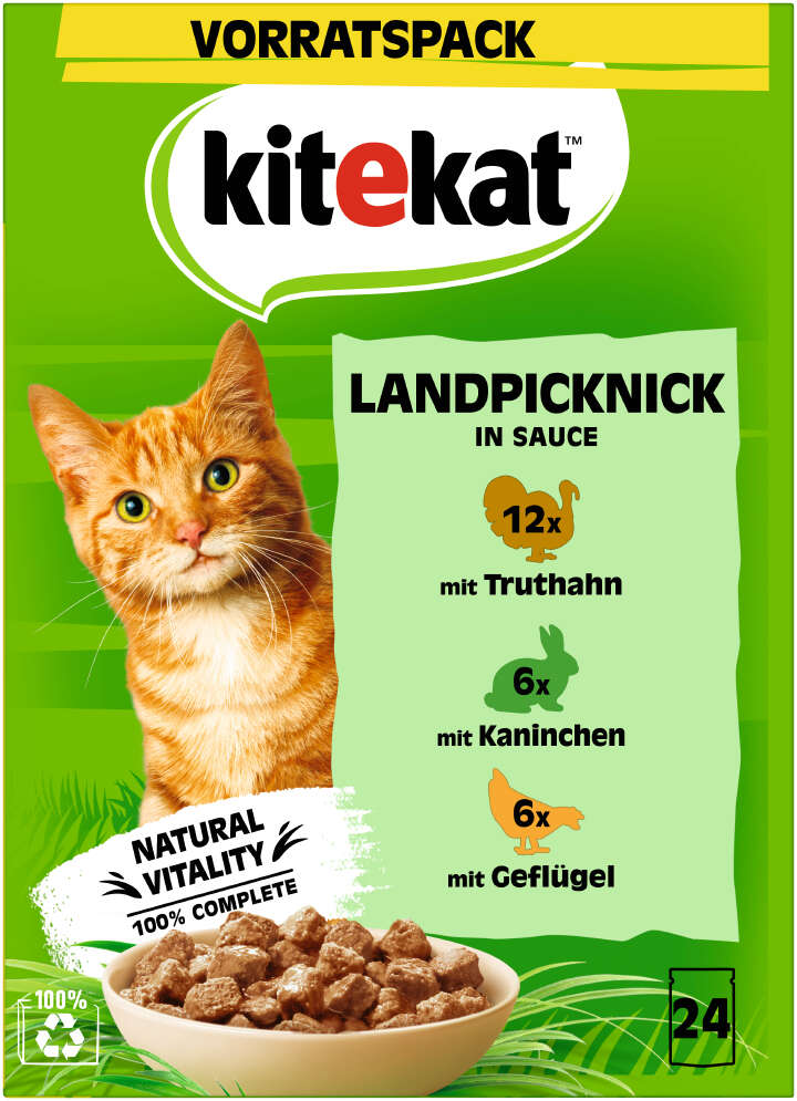 Kitekat Katzen-Nassfutter Landpicknick in Sauce